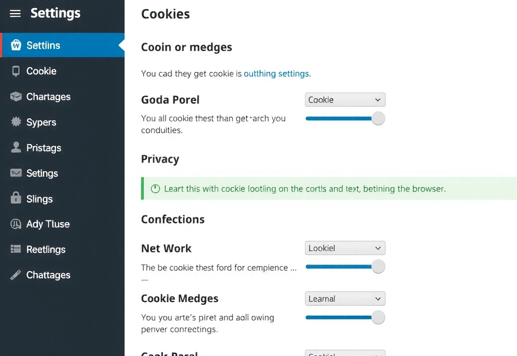 Configuración de cookies en navegador