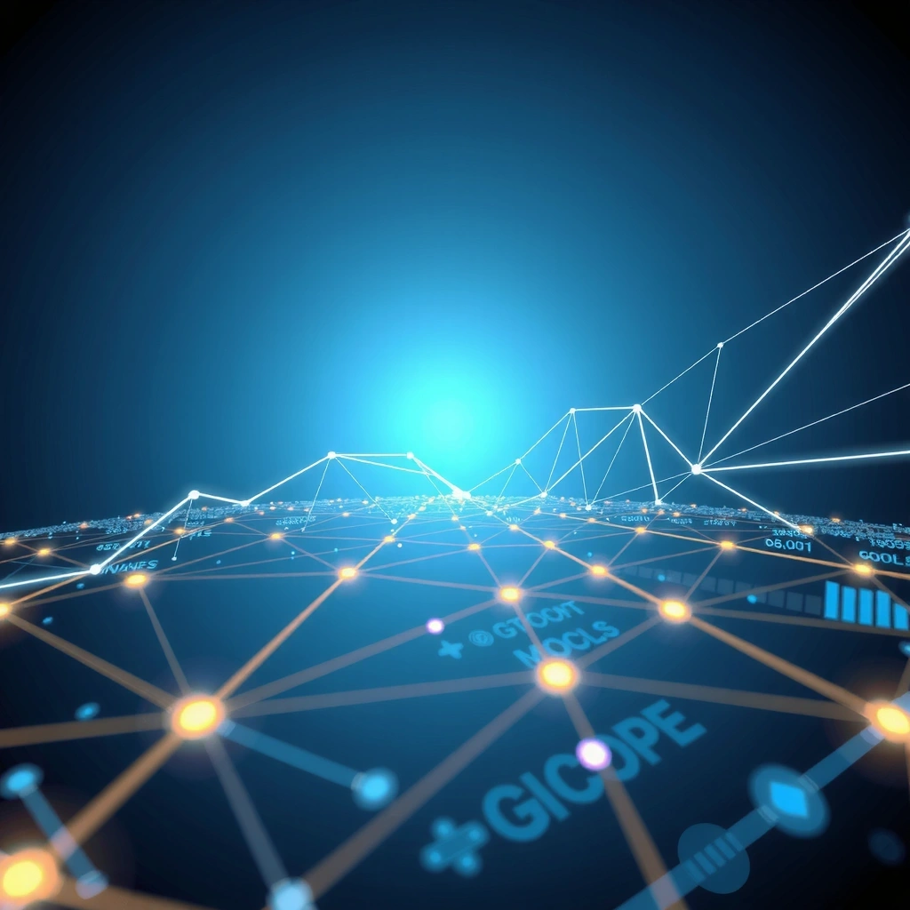 Fondo abstracto de Brauncea mostrando la intersección entre tecnología y finanzas
